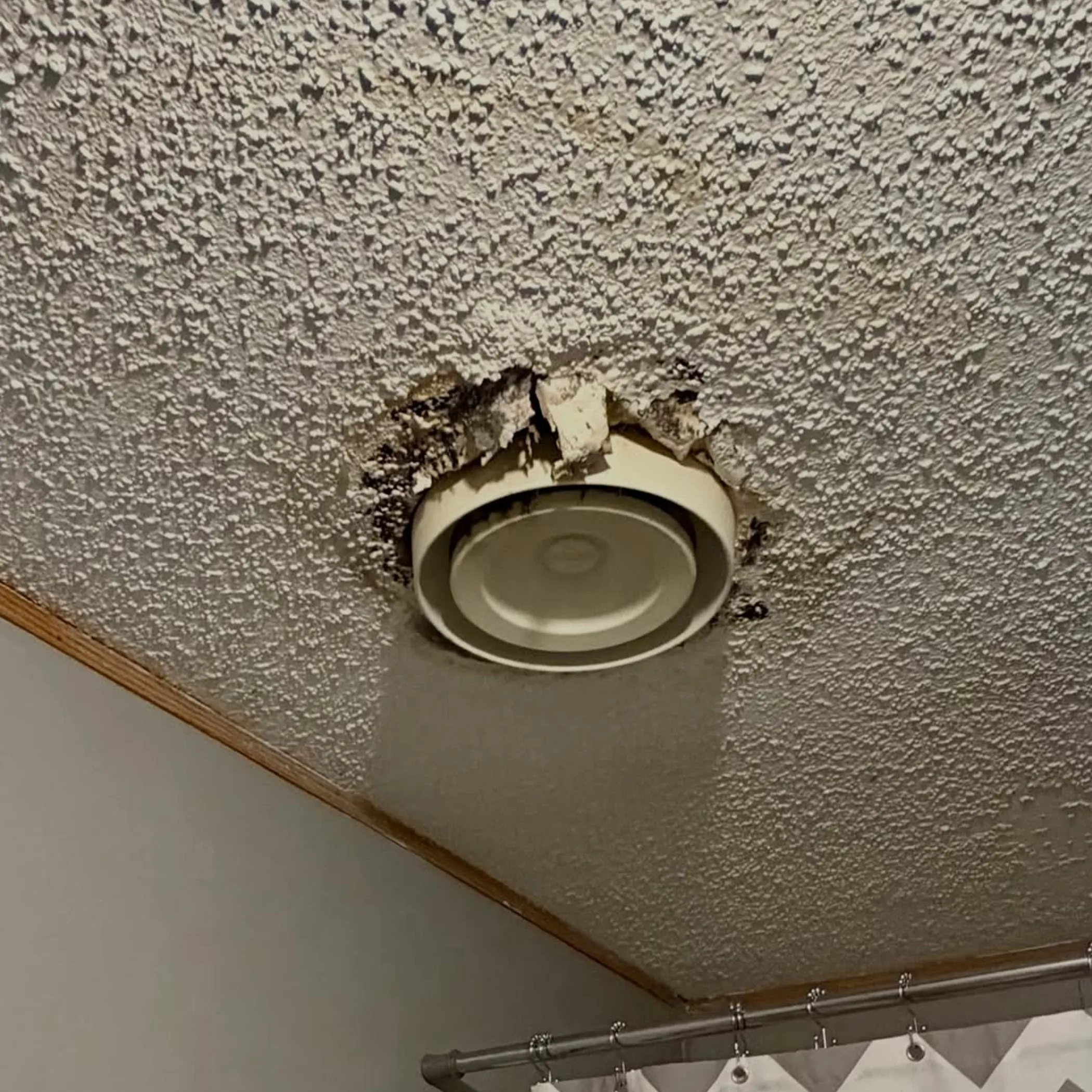 ceiling damage from roof leak