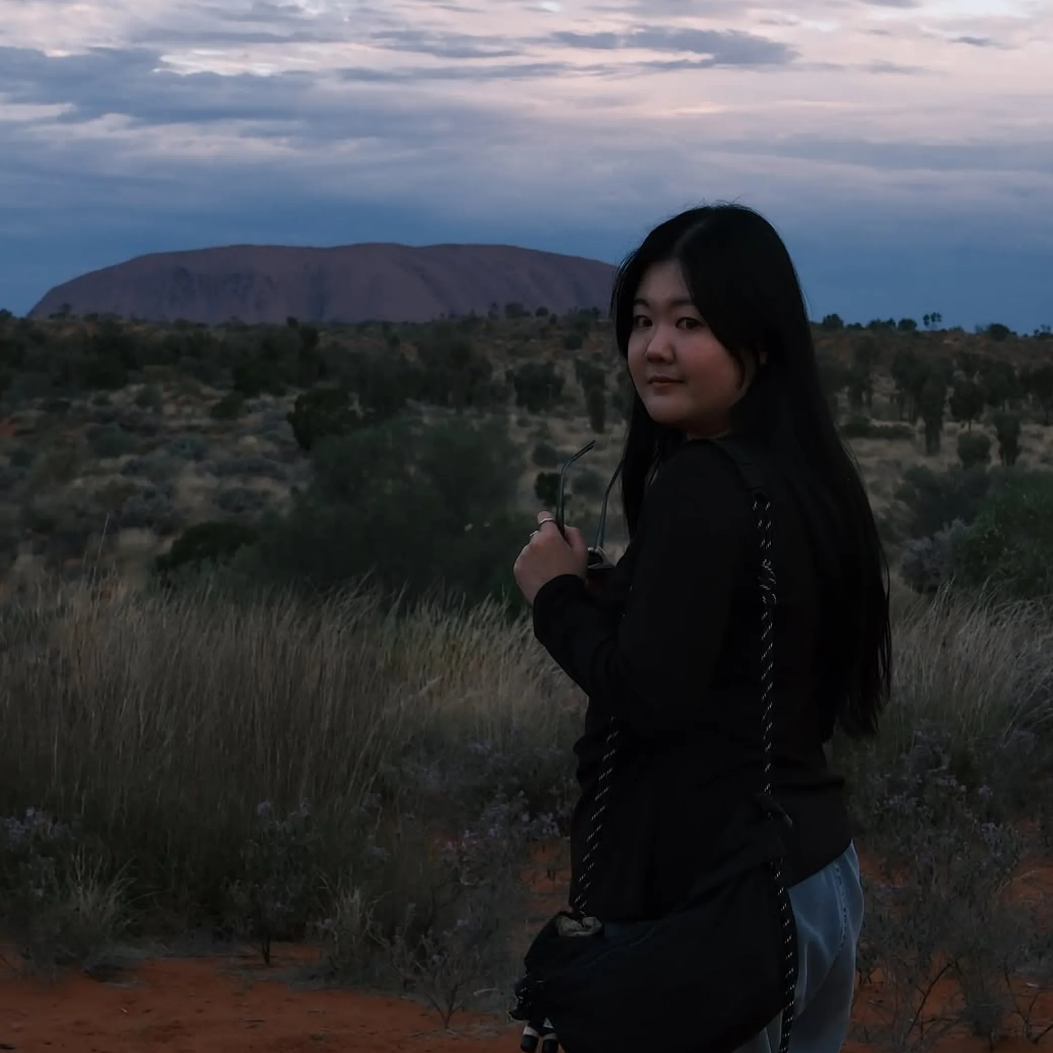 uluru and surrounding landscape
