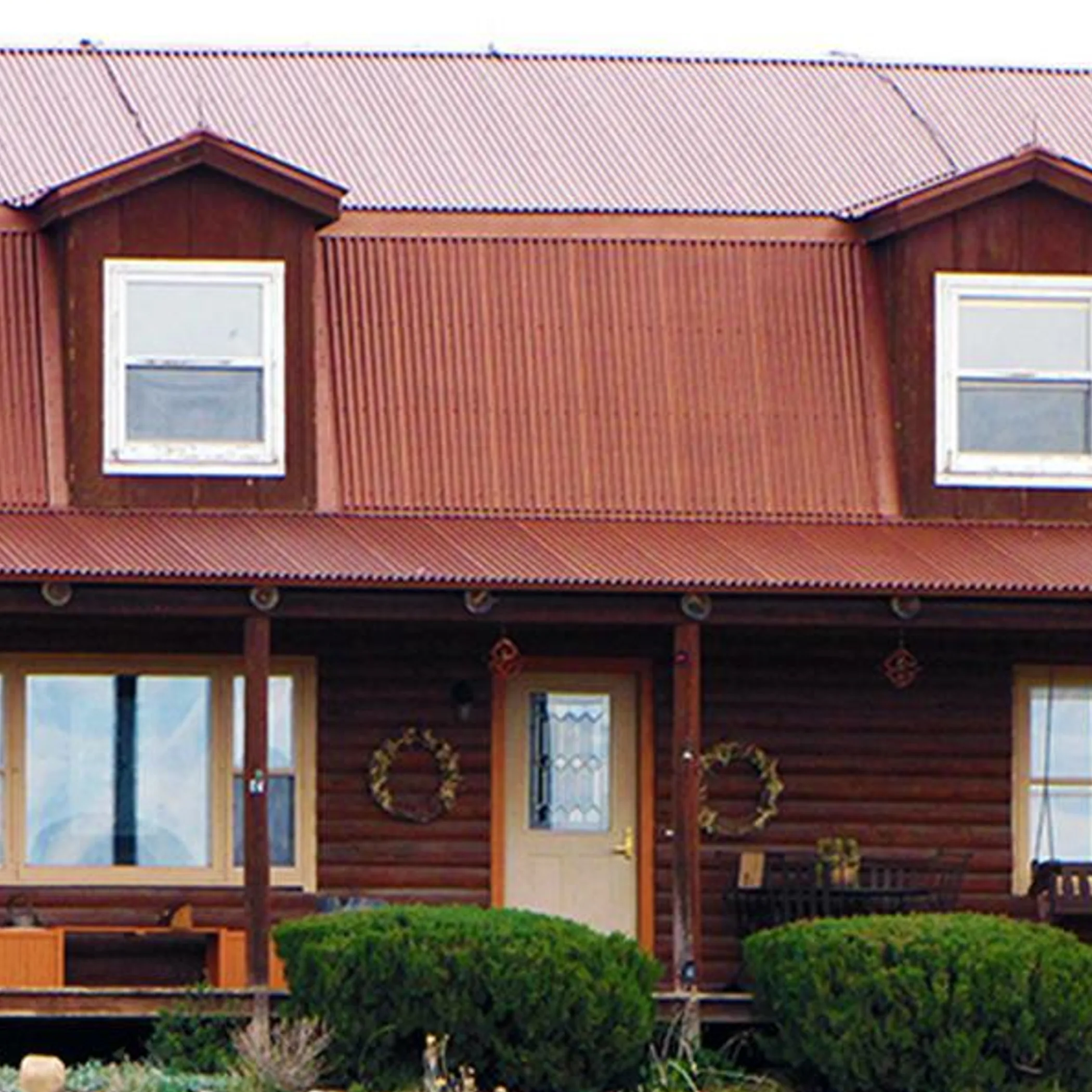 corrugated metal roof on a home